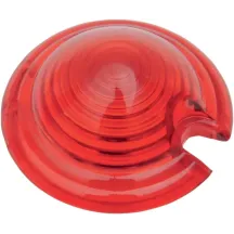 Lente de reemplazo de luz trasera estilo chopper años 50 — Rojo, Redondo