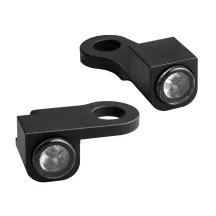NANO Series Handlebar Turn Signals — Pair, 12V, Harley Davidson®, Black