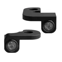 NANO Series Handlebar Turn Signals — 12 V, Harley-Davidson®, Black, Pair