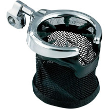 Passenger Drink Holder — 12.7 mm (1/2") , Black, Chrome