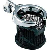 Passenger Drink Holder — 12.7 mm (1/2") , Black, Chrome