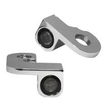 NANO Series Handlebar Turn Signals — 12 V, Chrome, Pair, Front L/R
