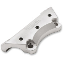 Bagger Nation "Super Clamp" One-Piece Handlebar Riser Clamp — 1" clamping diameter, Satin finish, Silver