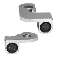 Intermitentes de manillar Serie NANO — 12V, cromo, frontal izq./der. para Harley‑Davidson®