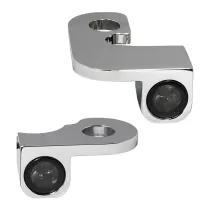 NANO Series Handlebar Turn Signals — 12V, with position light, chrome, for Harley-Davidson®