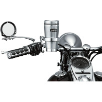 Universal Drink Holder with Mug — 25.4 mm (1") handlebar, Chrome