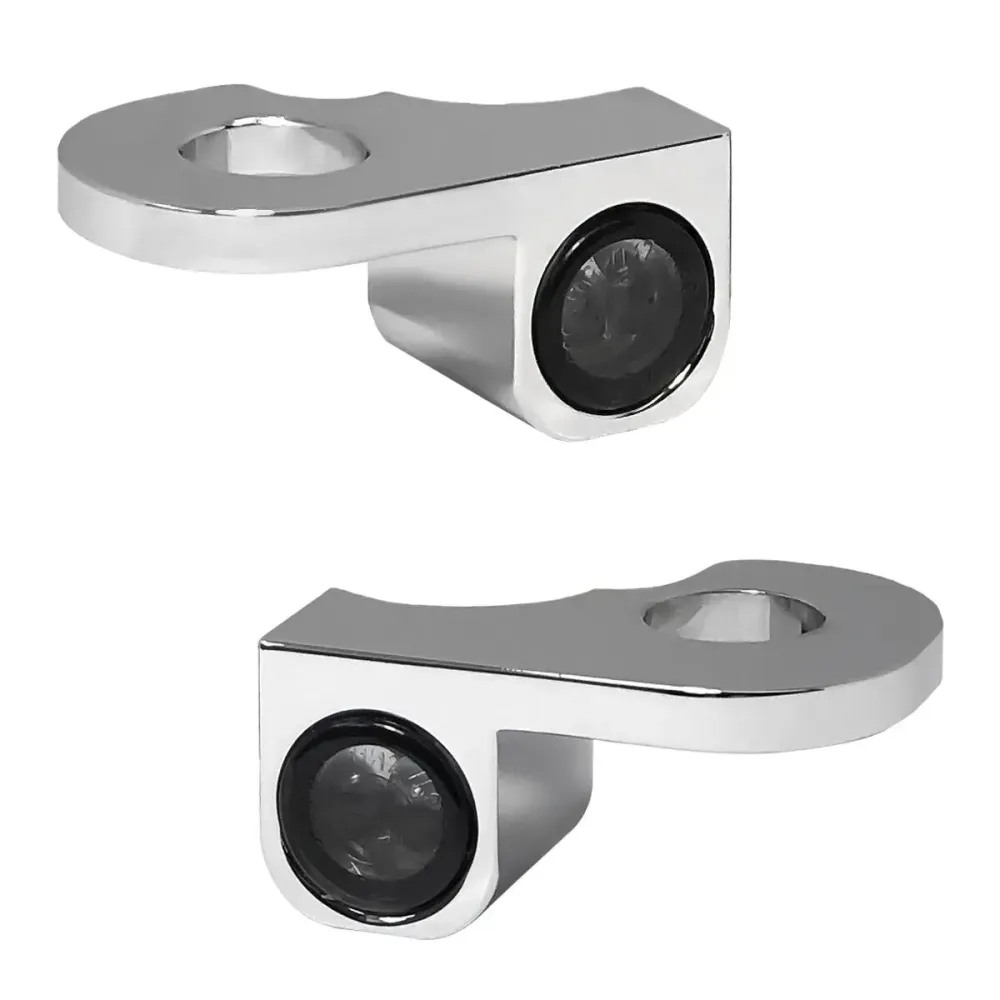NANO Series Handlebar Turn Signals — Front left/right, 12V, Chrome