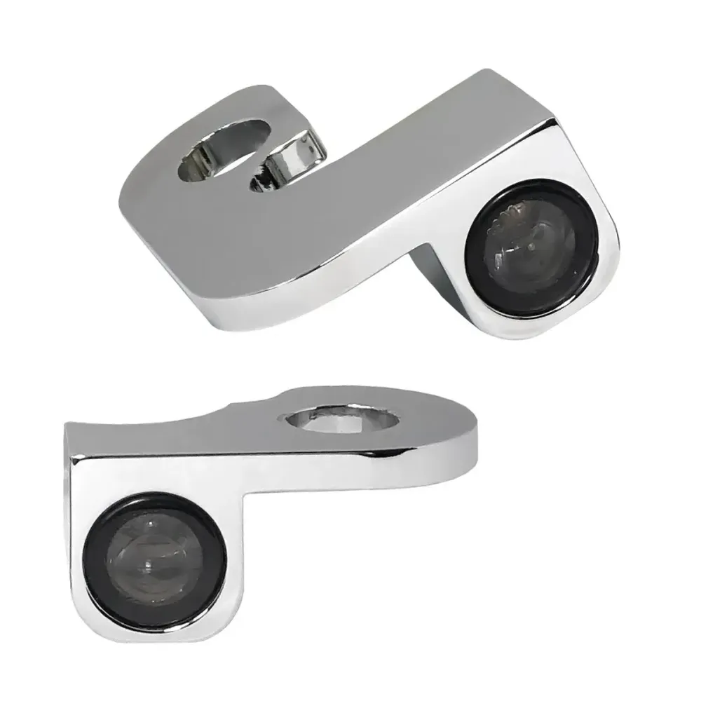 NANO Series Handlebar Turn Signals — 12 V, with position light, chrome