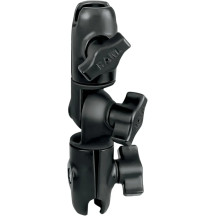 Double Socket Arm with Swivel — 25.4 mm (1") handlebar, Black