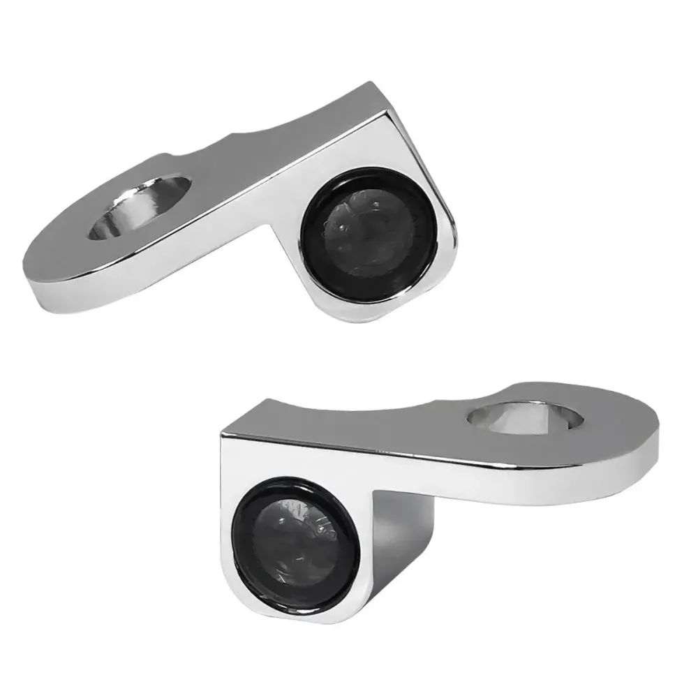 NANO Series Handlebar Turn Signals — 12V, with position light, chrome