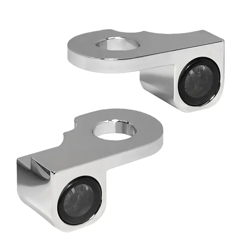 NANO Series Handlebar Turn Signals — 12 V, Chrome, Harley Davidson®