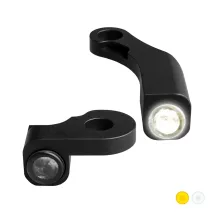 NANO Series Handlebar Turn Signals — 12V, with Position Light, Black
