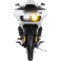 ProBEAM Road Glide Intermitentes — par, negro brillante, LED ámbar y blanco