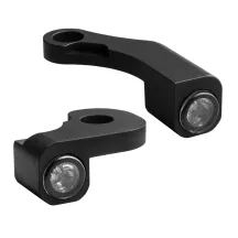 NANO Series Handlebar Turn Signals — 12V, Black, compatible with HD
