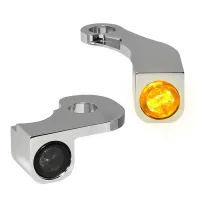 Intermitentes de manillar serie NANO — 12V, para Harley-Davidson®, cromo