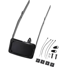 Curved License Mount with Frame — Harley Davidson®, black, curved frame