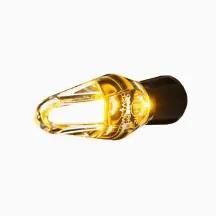 mo-BLAZE Ice Intermitente — Negro anodizado, LED naranja