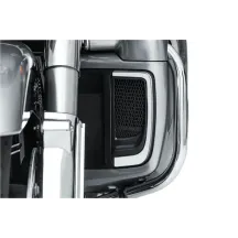 Tracer LED Fairing Lower Grill Inserts — Front fit, pair, black trim
