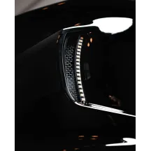Fairing Vent Lights — Black housing, Amber/White LEDs, for Harley-Davidson