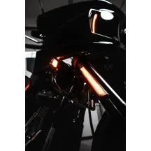 Fairing Vent Lights — Black housing, Amber/White LEDs, for Harley-Davidson