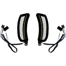 Fairing Vent Lights — Black housing, Amber/White LEDs, for Harley-Davidson