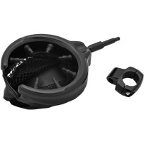 Soporte universal para bebidas con cesta — 1" de manillar, negro
