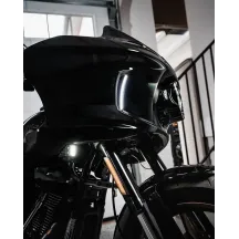 Fairing Vent Lights — Black housing, Amber/White LEDs, for Harley-Davidson