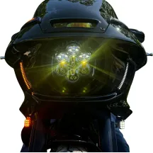 Fairing Vent Lights — Black housing, Amber/White LEDs, for Harley-Davidson