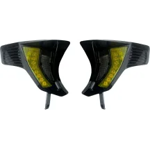 Shark Demon® Rejillas frontales integradas con intermitentes — conector JAE, lente amarillo