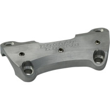 Bagger Nation "Super Clamp" Abrazadera para riser de manillar de una pieza — diámetro de sujeción 1-1/4", plateado satinado