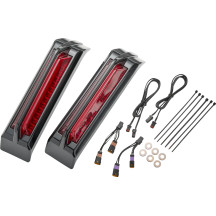 Filler Panel Tail Lights — For Harley-Davidson®, lens red, housing black