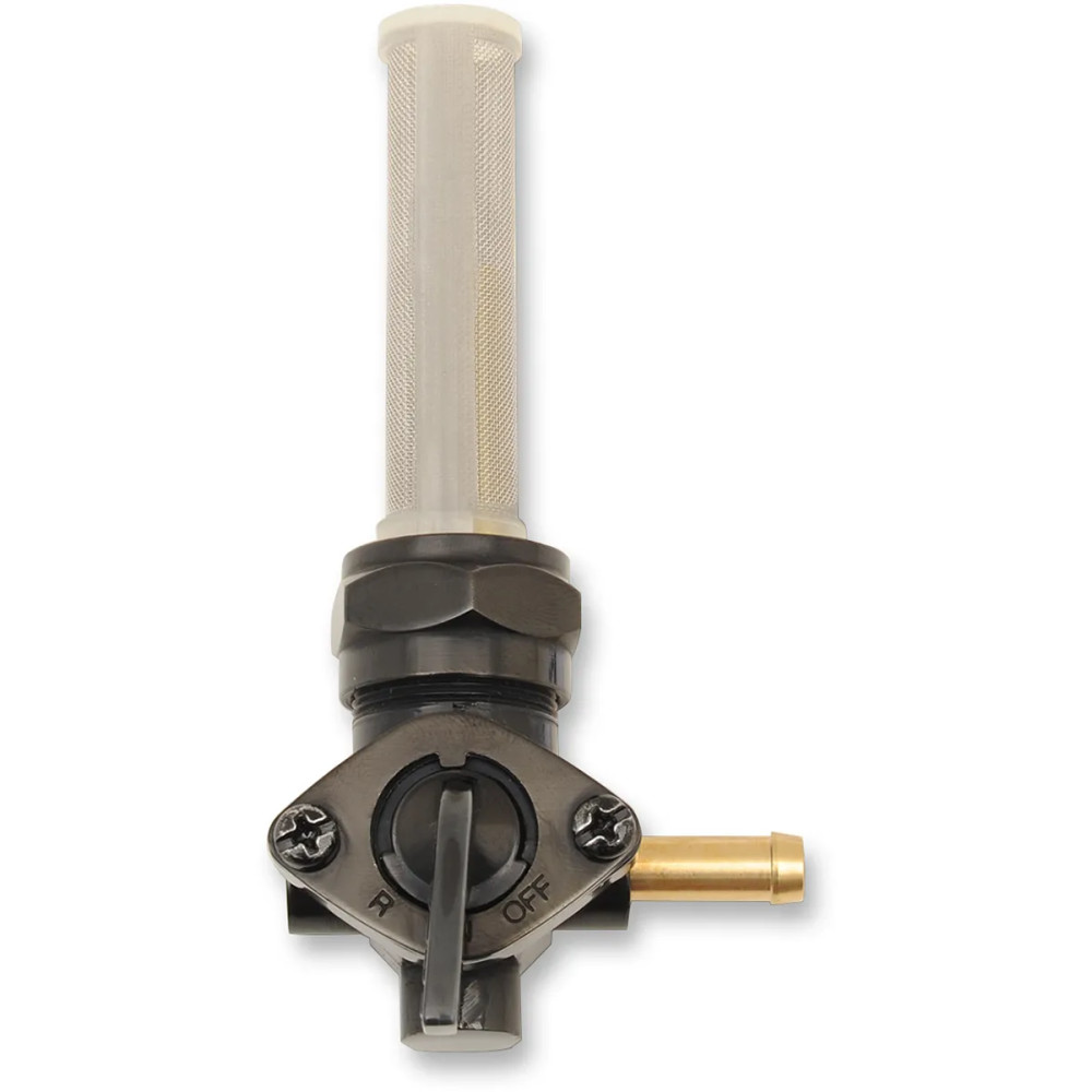 Fuel Petcock — 22 mm outlet, 7.9 mm (5/16") hose barb, black