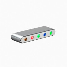 Motosign Mini — Polished silver, billet aluminum