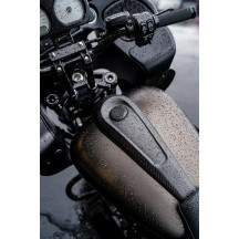 Dash Panel With Hole — Carbon fiber, black matte