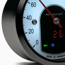 Motoscope Tiny — mo-SCOPE, aluminum housing, gloss black, KPH/MPH