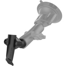 Spine Clip Holder with Ball for Garmin Handheld Devices — B-size diamond base, ball mount, black