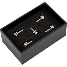Tapa del derby Bitchin' Bolts — Para modelos M8, plateado