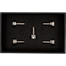 Tapa del derby Bitchin' Bolts — Para modelos M8, plateado