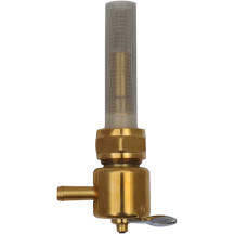 Fuel Petcock — 1/4" outlet, 5/16" hose barb, Bronze