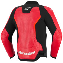Chaqueta GP Force Airflow v2 de cuero — Talla 52, Rojo flúor