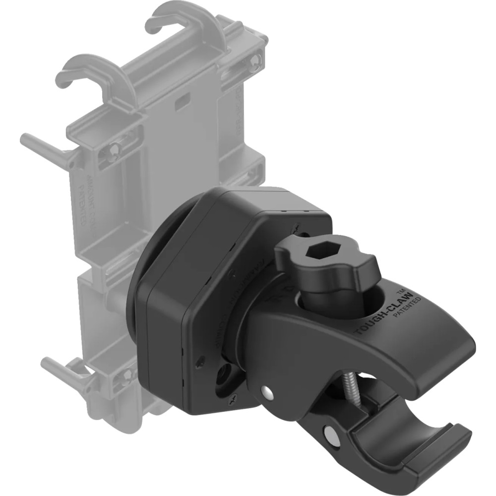 Tough-Claw™ Small Clamp Base with Vibe-Safe™ Adapter — Fits 19–39 mm (3/4"–1-1/2") handlebars