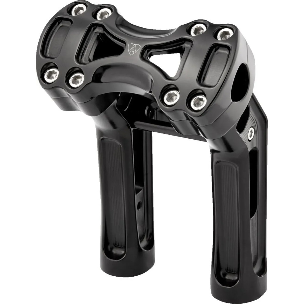 Method Kickback Handlebar Riser — 38.1 mm (1-1/2") pullback, 18 cm (7") rise, 25.4 mm (1") clamp, Black Matte