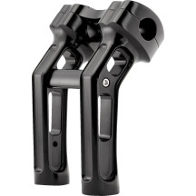 Method Kickback Handlebar Riser — 38.1 mm (1-1/2") pullback, 18 cm (7") rise, 25.4 mm (1") clamp, Black Matte