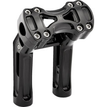 Method Kickback Handlebar Riser — 38.1 mm (1-1/2") pullback, 18 cm (7") rise, 25.4 mm (1") clamp, Black Matte