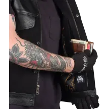 Kanan Leather/Denim Riding Vest — S, Black