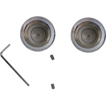 Axle Caps — Chrome, front