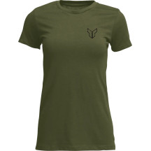Camiseta Patched Up para mujer — Talla M, Corte slim, Verde militar