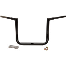 1-1/2" Grande Twin Peaks Touring Handlebar — 1-1/2" clamp, 14" rise, 36-1/2" width, 5-1/4" pullback, Black gloss