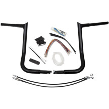 1-1/4" EZ Install Pointed Top Handlebar Kit — 1-1/4" diameter, 14" rise, Black