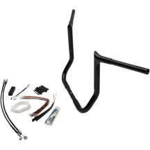 1-1/4" EZ Install Pointed Top Handlebar Kit — 1-1/4" diameter, 14" rise, Black